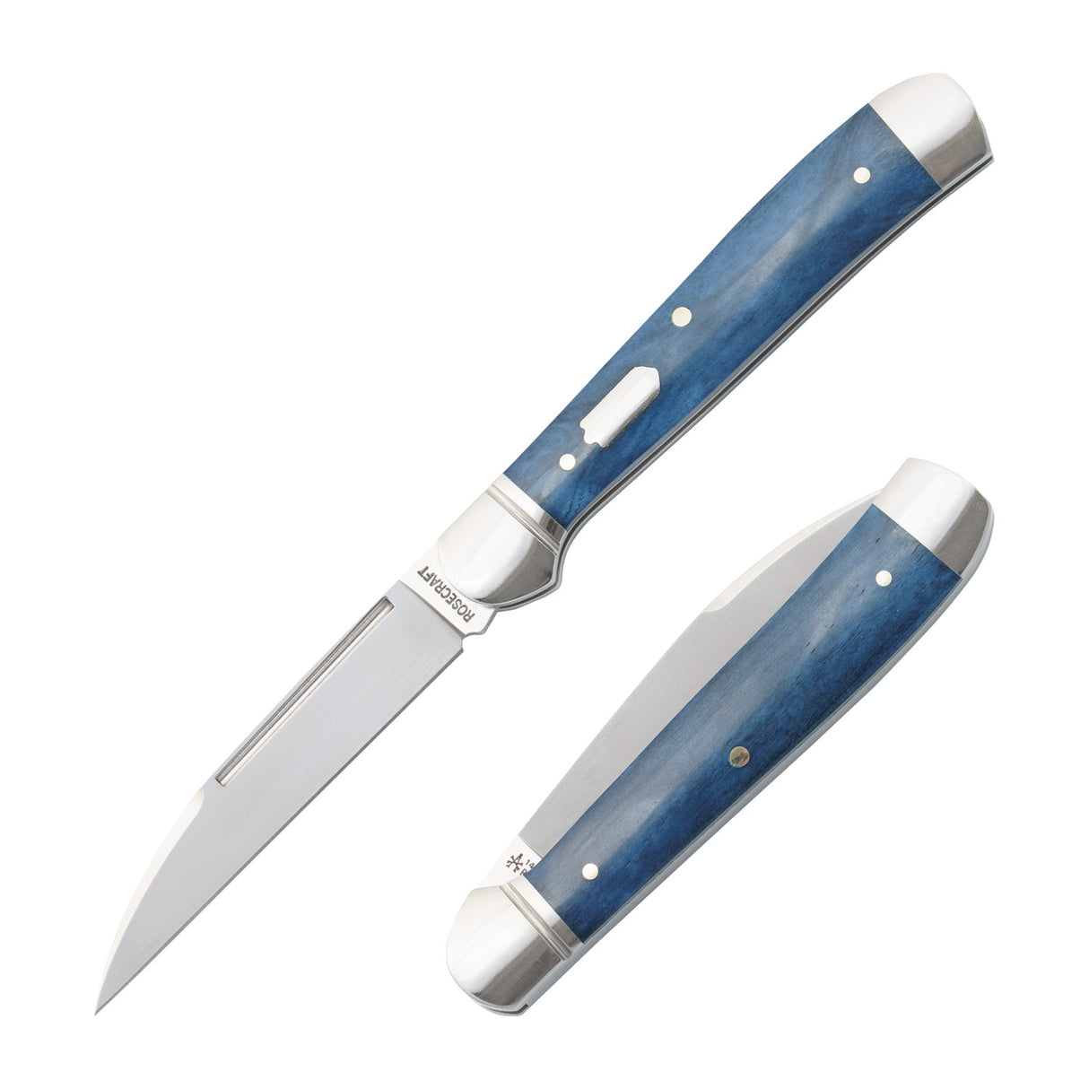 Snake Creek Copperhead Vintage Blue Bone Slipjoint - RCT035-VBB