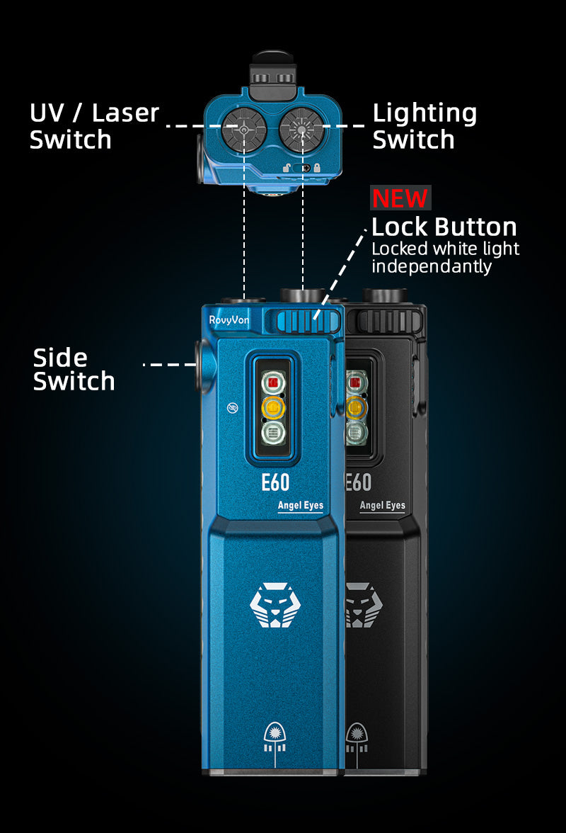 Angel Eyes E60 | Palm Sized EDC Flashlight + Laser