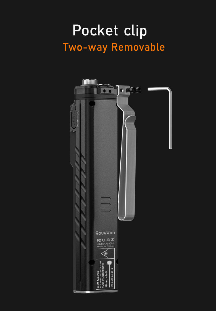 Angel Eyes E80 | Flat EDC Flashlight + Laser