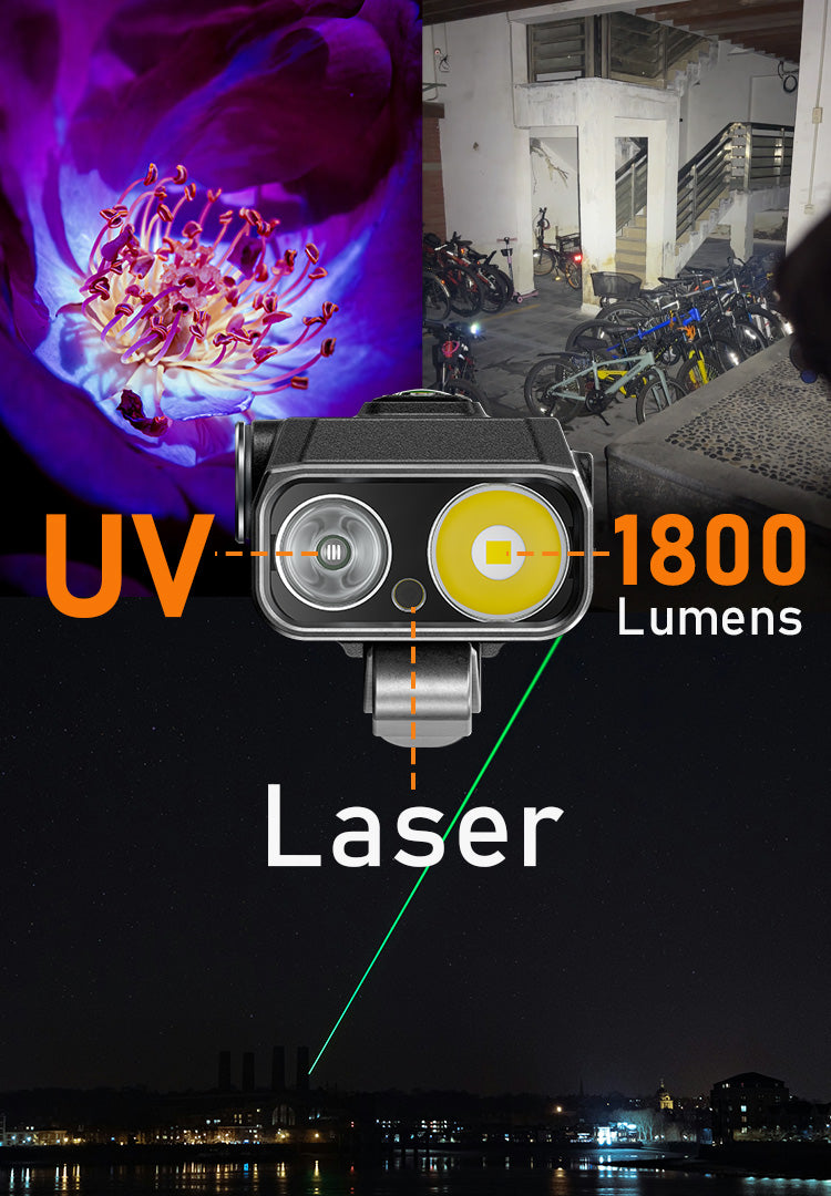 Angel Eyes E80 | Flat EDC Flashlight + Laser