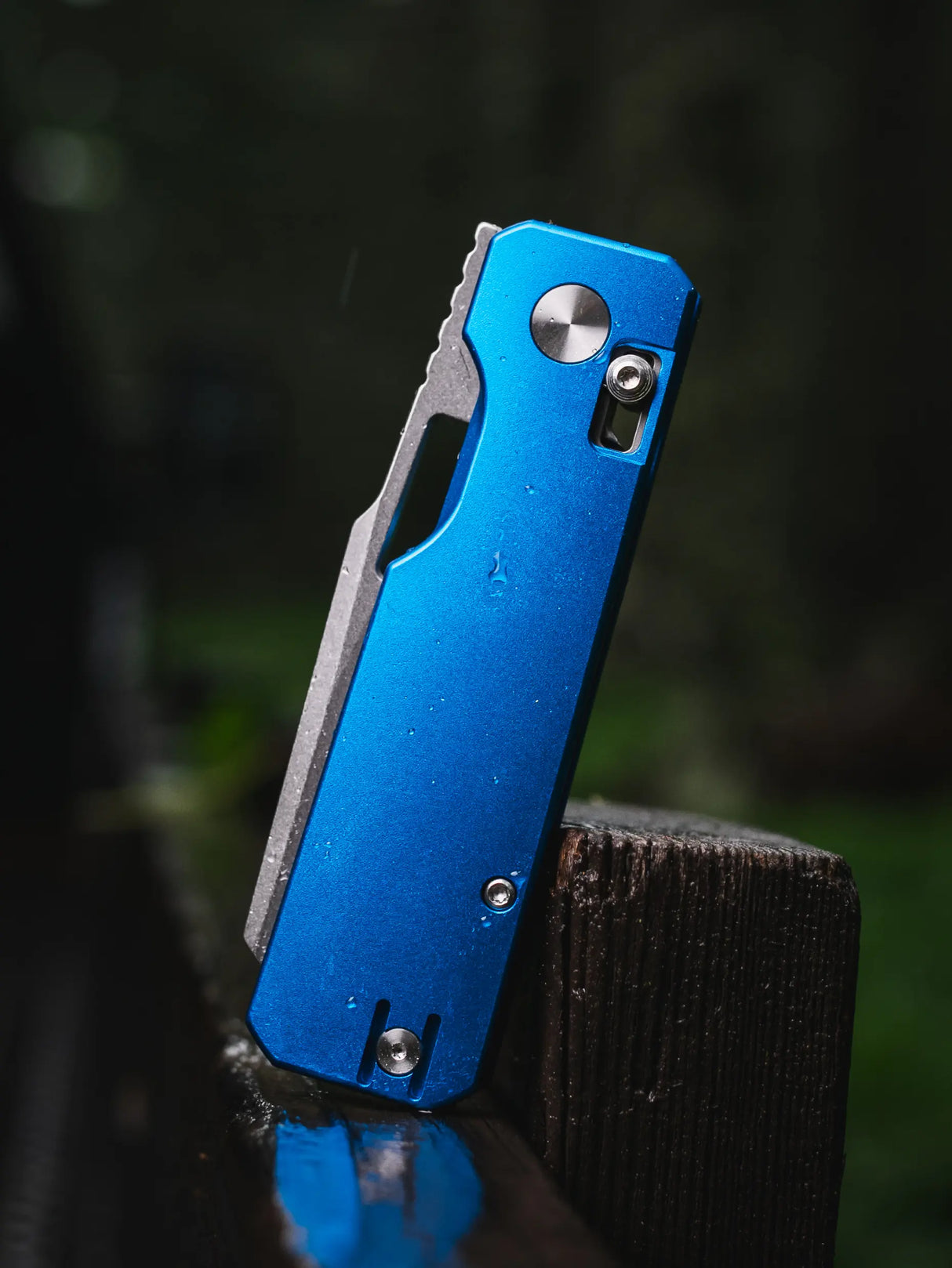 Aura Talon | Blue Aluminium + Stonewash 14C28N