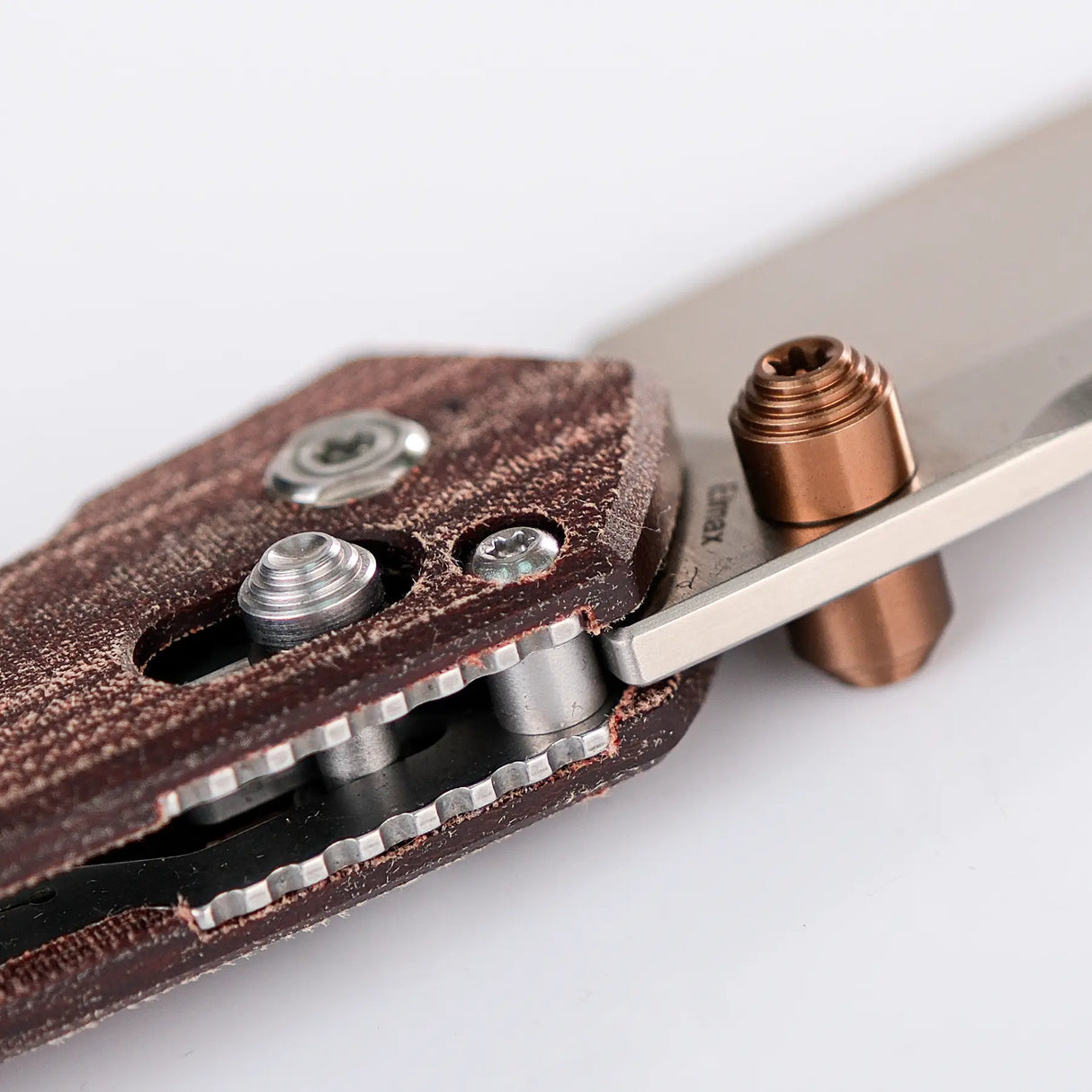 Mini Psyop | Maroon Norplex UltreX™ Micarta + Elmax - A2308