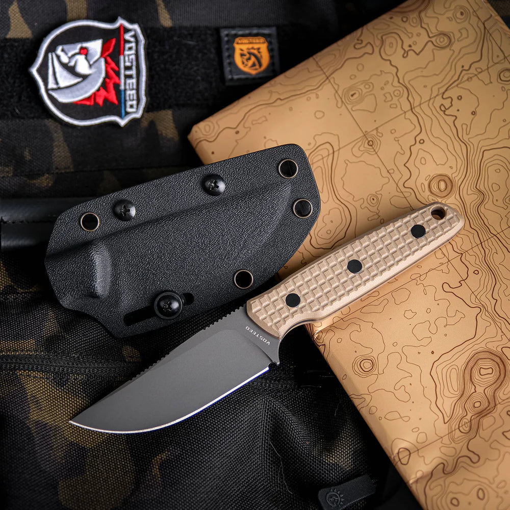Mink - Fixed Blade | Sand G10 + Destroyer Grey 14C28N - D0107