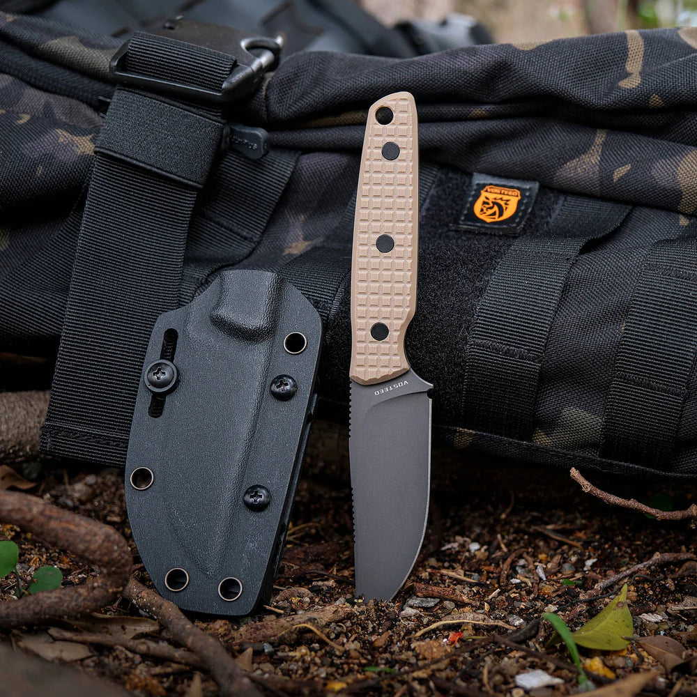 Mink - Fixed Blade | Sand G10 + Destroyer Grey 14C28N - D0107