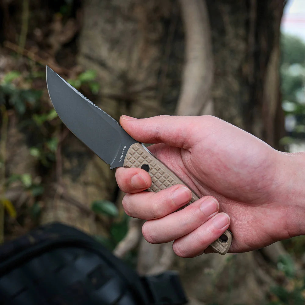 Mink - Fixed Blade | Sand G10 + Destroyer Grey 14C28N - D0107