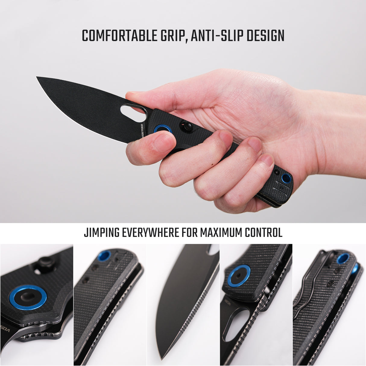 Porcupine | Black Micarta + Blackwash 14C28N - A2601