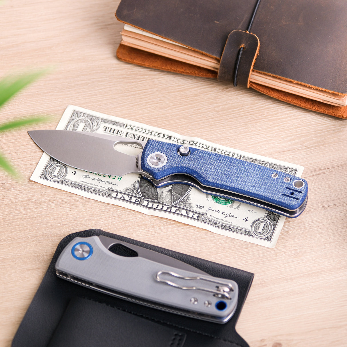 Porcupine | Blue Micarta + Satin 14C28N - A2605