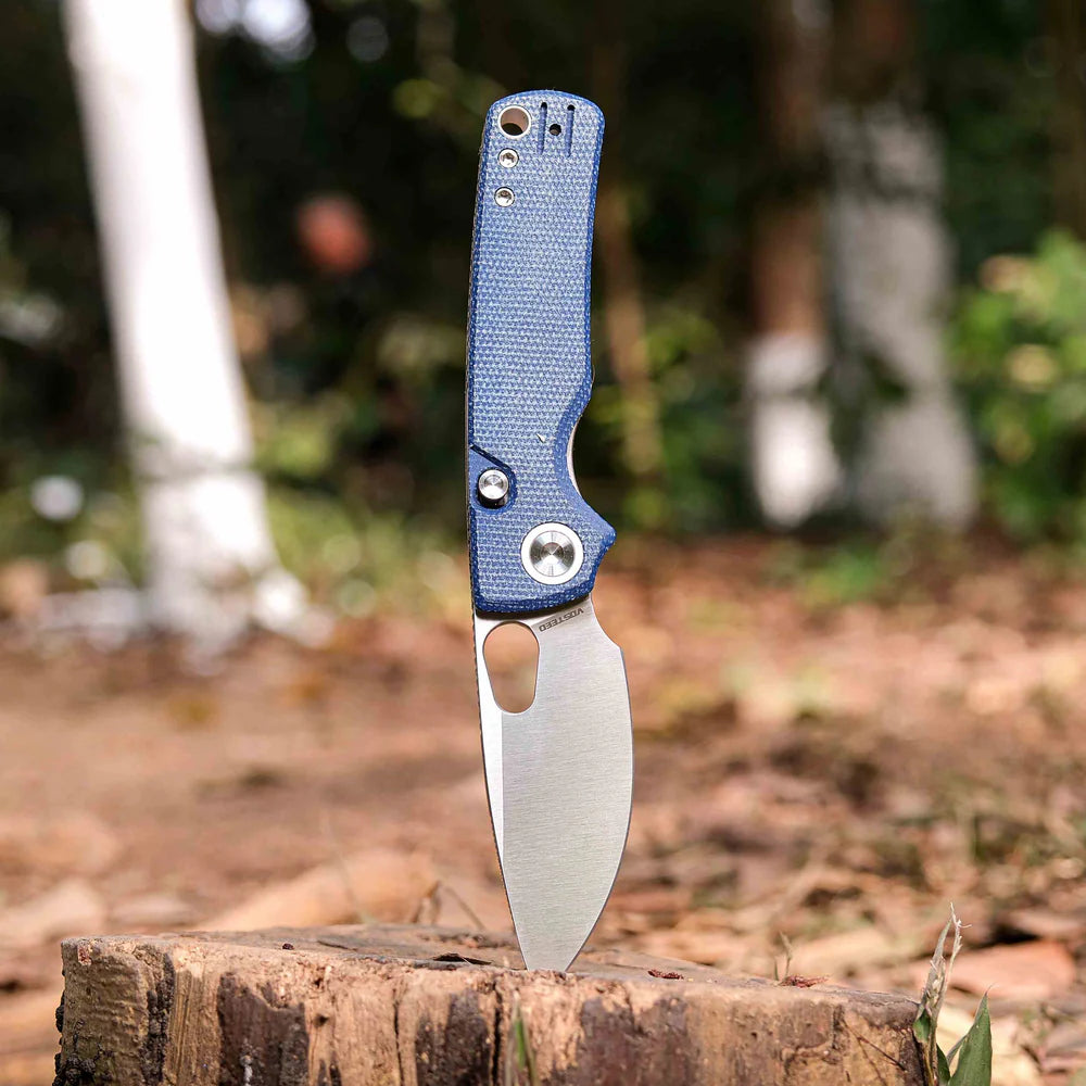 Porcupine | Blue Micarta + Satin 14C28N - A2605