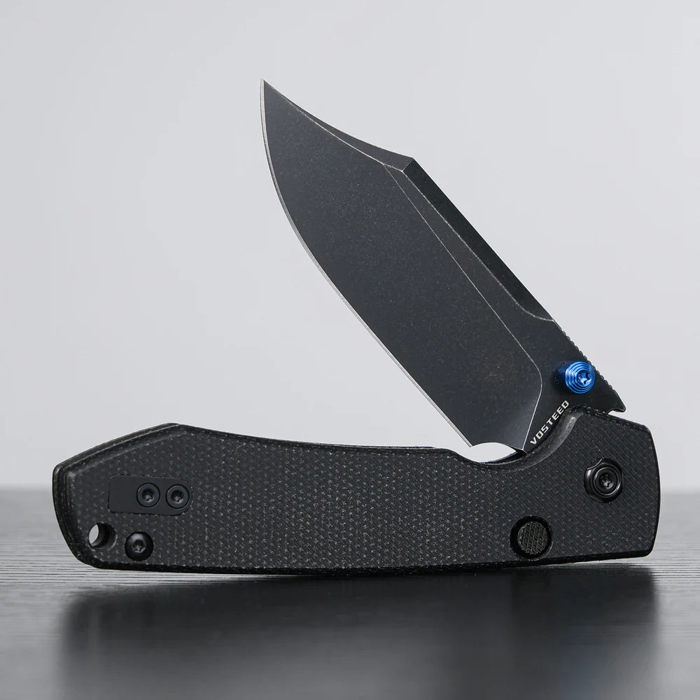 Raccoon - Top Liner Lock | Black Micarta + 14C28N Bowie - A2910