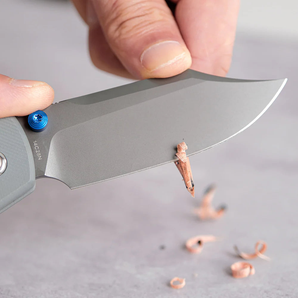 Raccoon - Top Liner Lock | Grey G10 + Destroyer Grey 14C28N Bowie - A2918