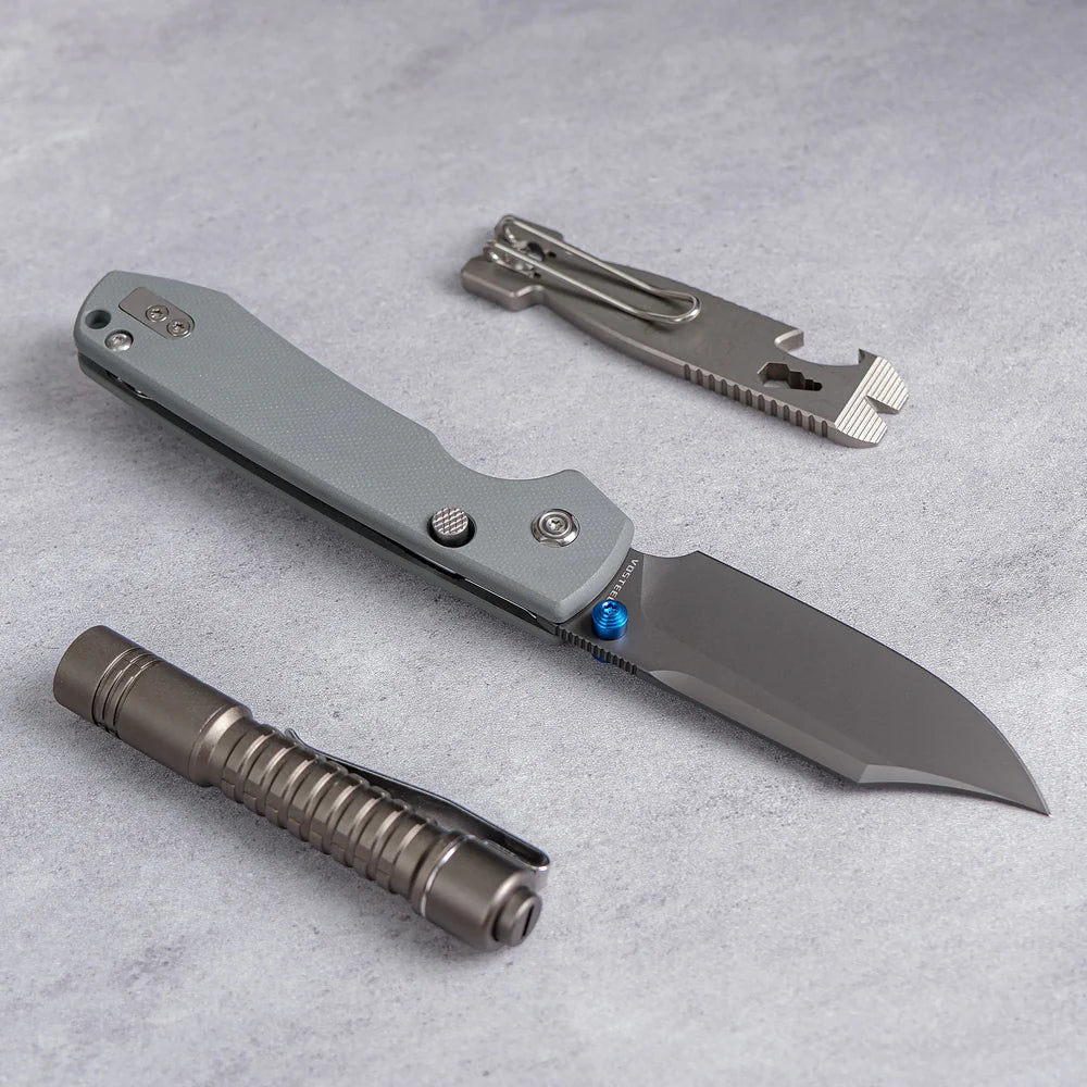 Raccoon - Top Liner Lock | Grey G10 + Destroyer Grey 14C28N Bowie - A2918