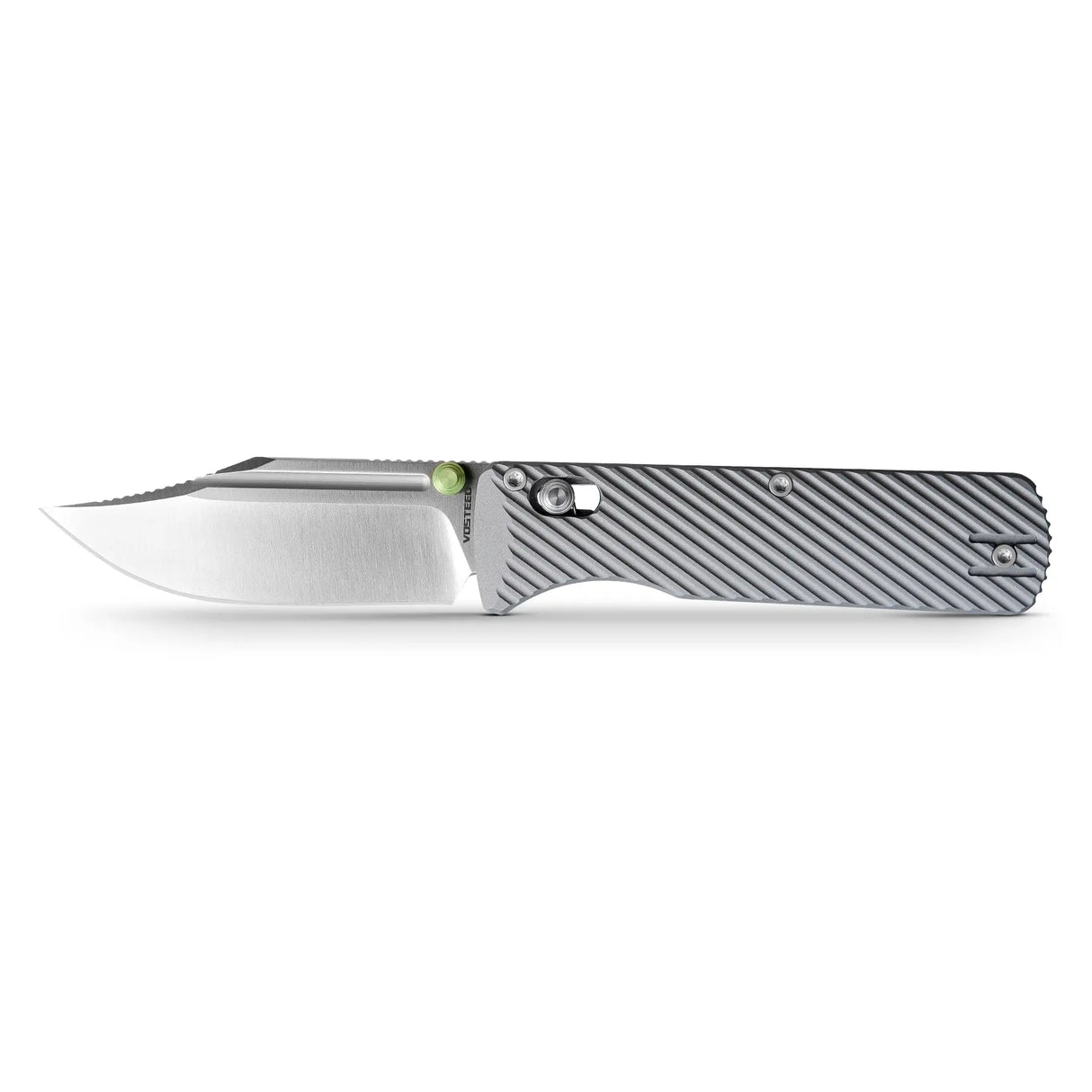 Vombat | Grey Aluminium + M390 Clip Point- A4101