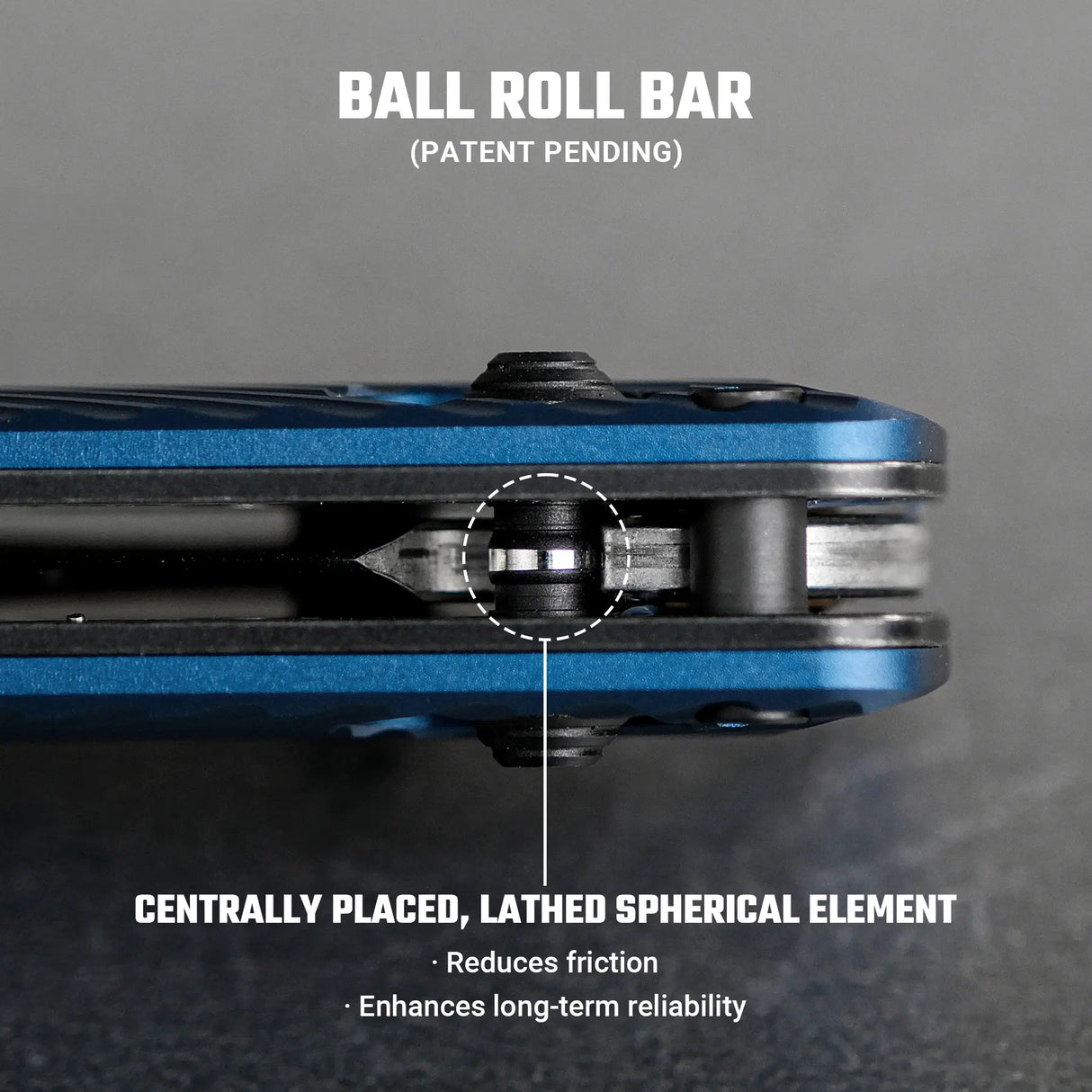 Vombat | Blue Aluminium + M390 Drop Point - A4103