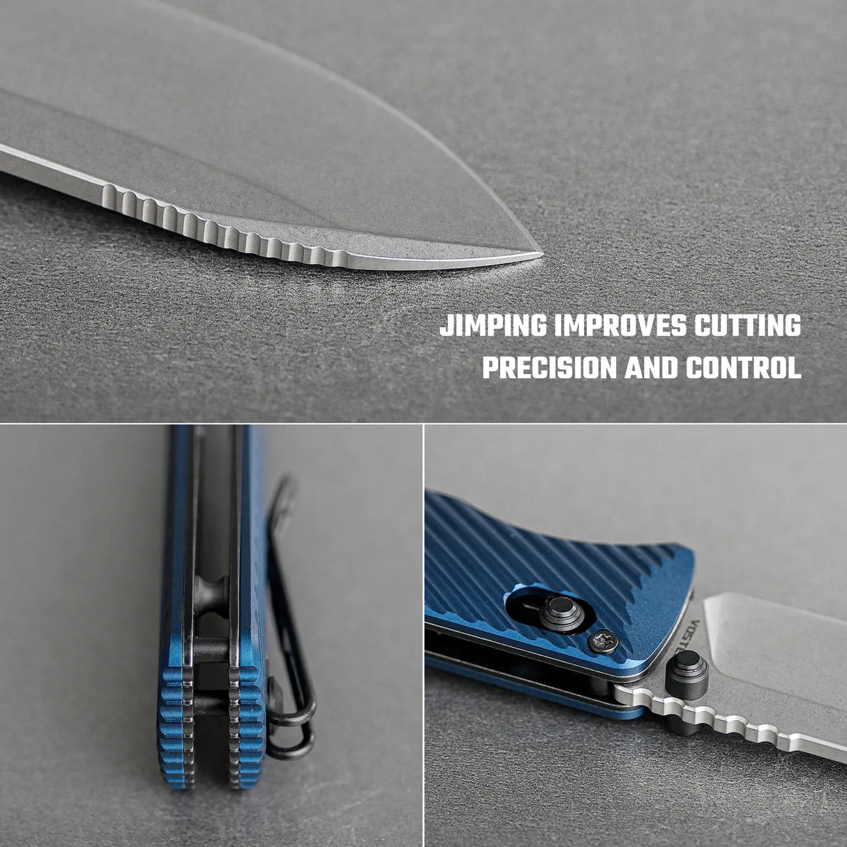 Vombat | Blue Aluminium + M390 Drop Point - A4103