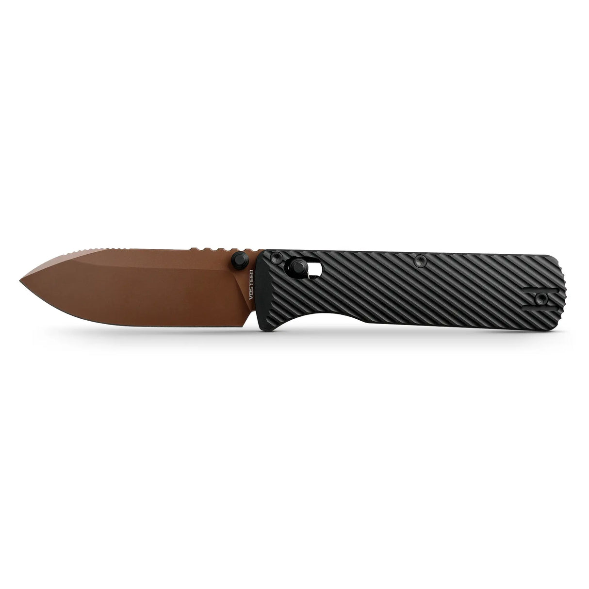 Vombat | Black Aluminium + Copper Dune M390 Drop Point - A4107