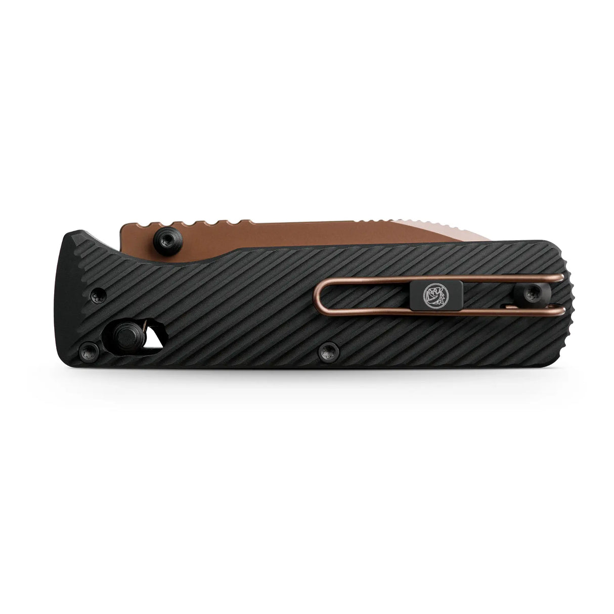 Vombat | Black Aluminium + Copper Dune M390 Drop Point - A4107