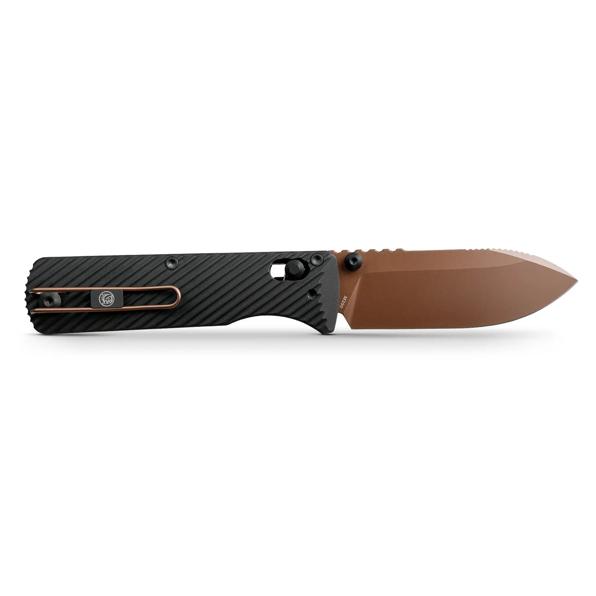 Vombat | Black Aluminium + Copper Dune M390 Drop Point - A4107