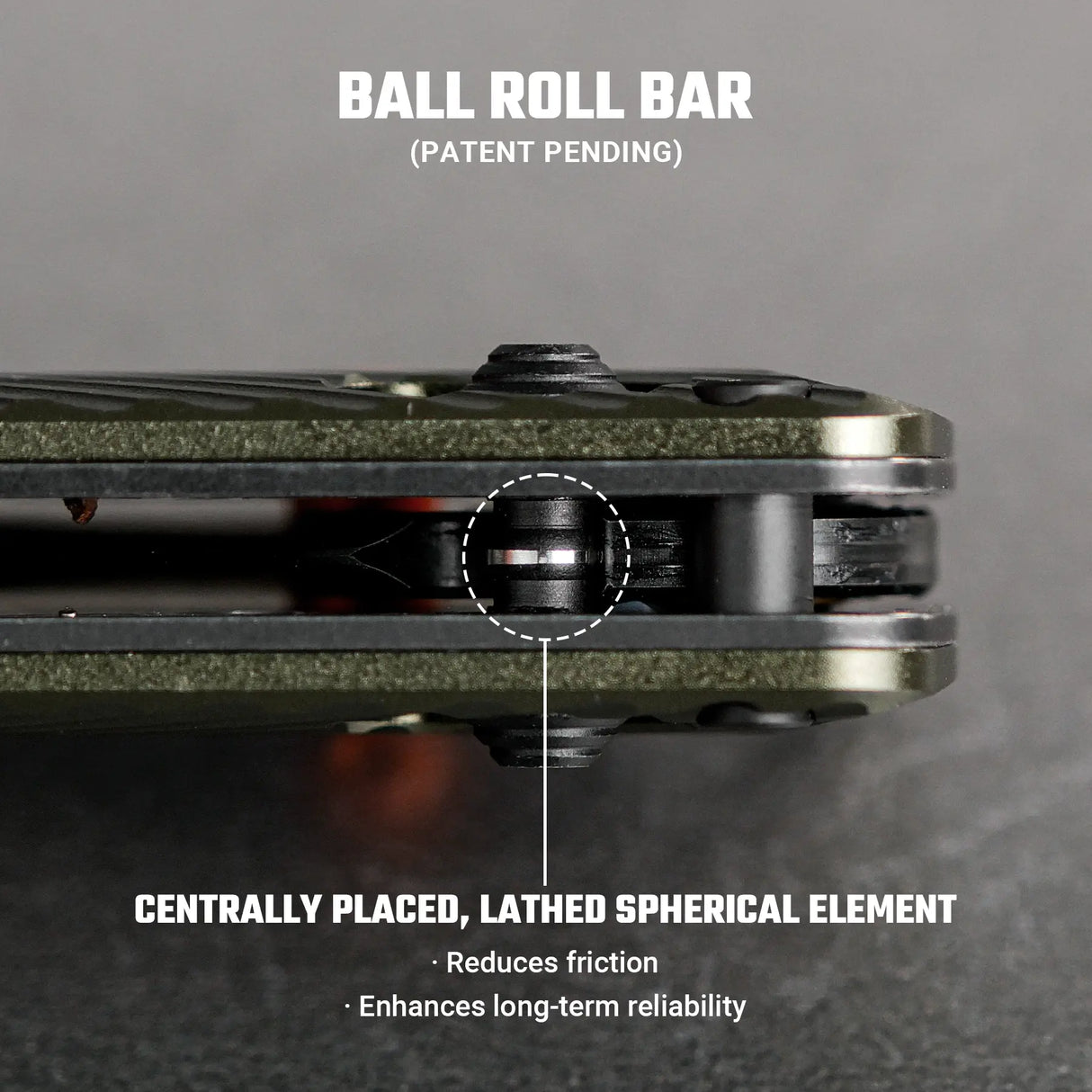 Vombat | Olive Green Aluminium + M390 Drop Point - A4105