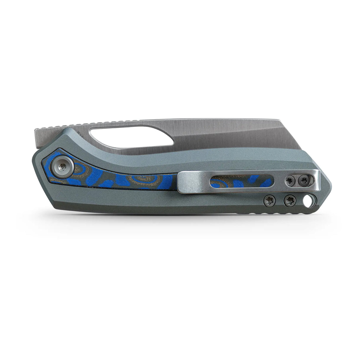 Kroc | Grey Aluminium + Ocean Micarta - A1801