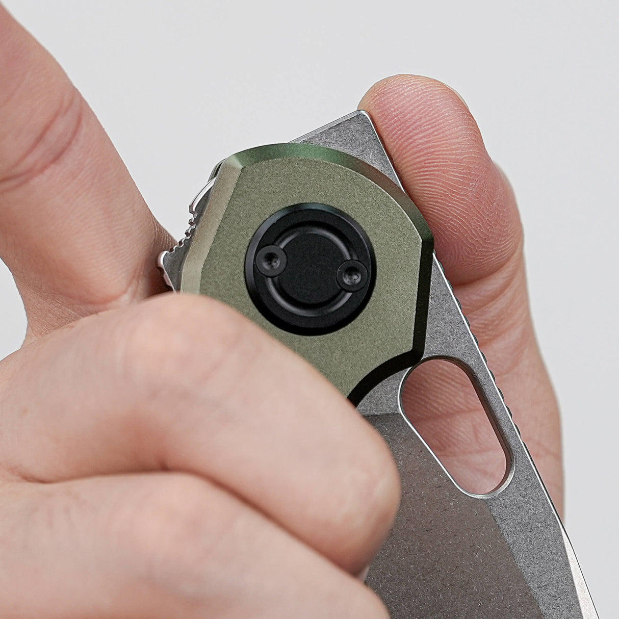 Ankylo | Olive Drab Aluminium + Stonewash Elmax