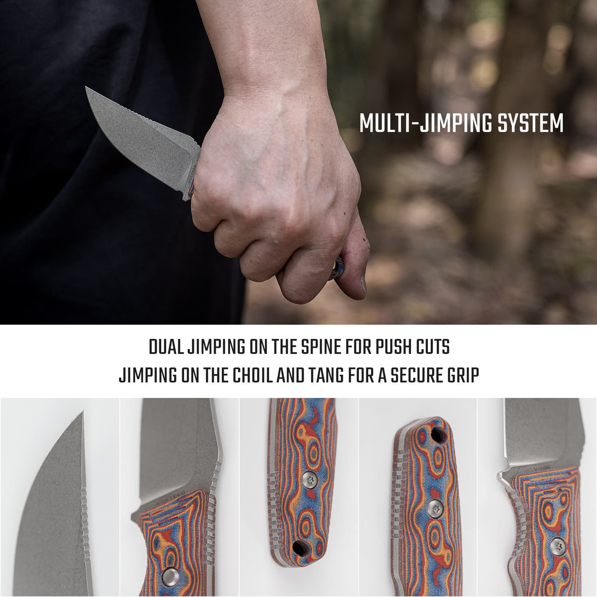 H-Back | Copper Raindrop Micarta + Nitro-V - D0406