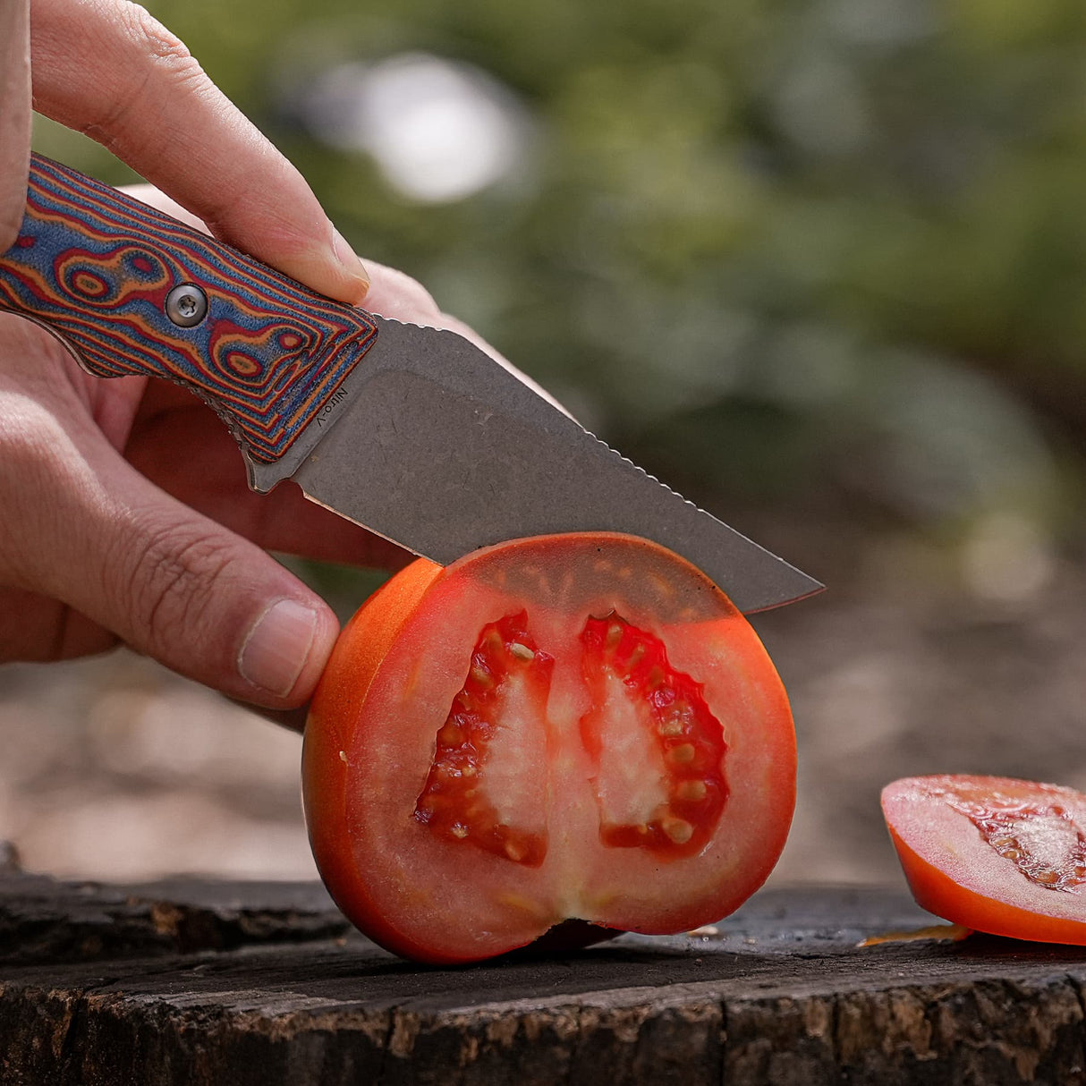 H-Back | Copper Raindrop Micarta + Nitro-V - D0406