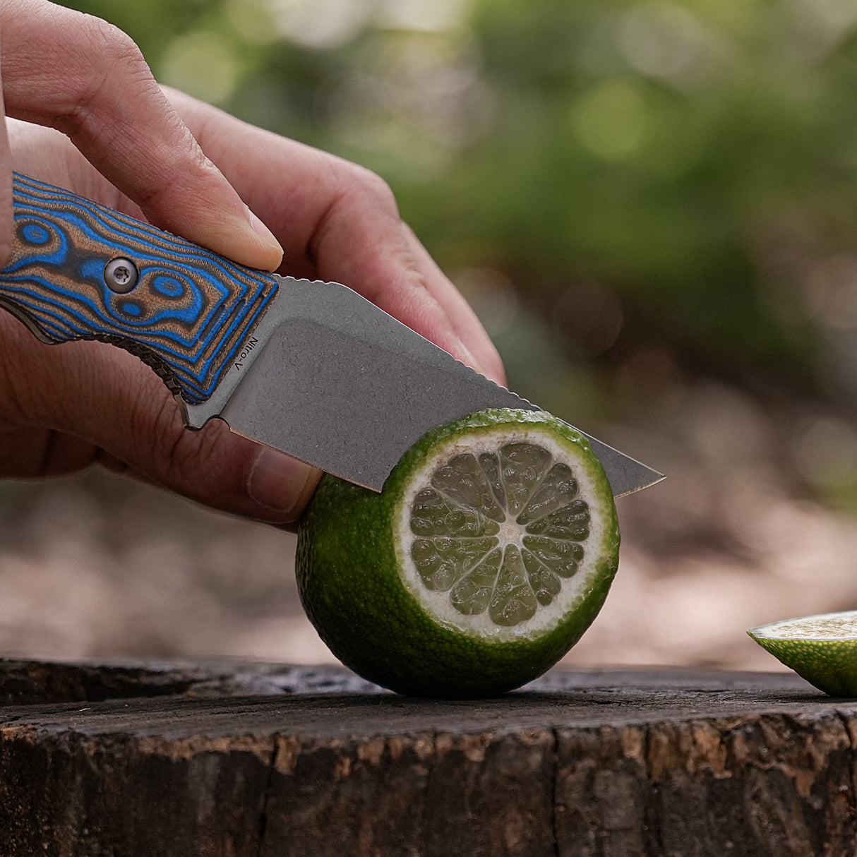 H-Back | Blue Ocean Micarta + Nitro-V - D0407