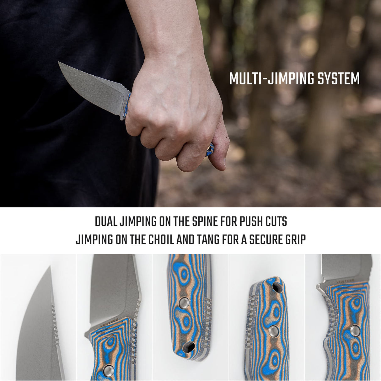 H-Back | Blue Ocean Micarta + Nitro-V - D0407