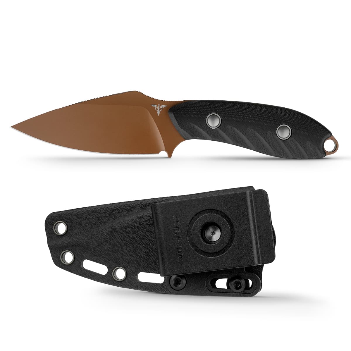 Inferno | Black G10 + Copper Dune 14C28N - D0801
