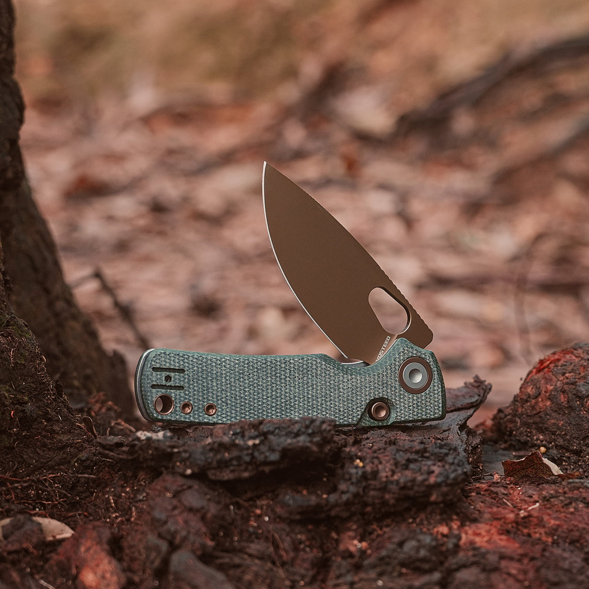 Porcupine | Green Micarta + Copper Dune 14C28N - A2609