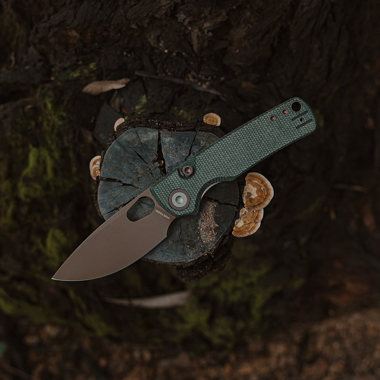 Porcupine | Green Micarta + Copper Dune 14C28N - A2609