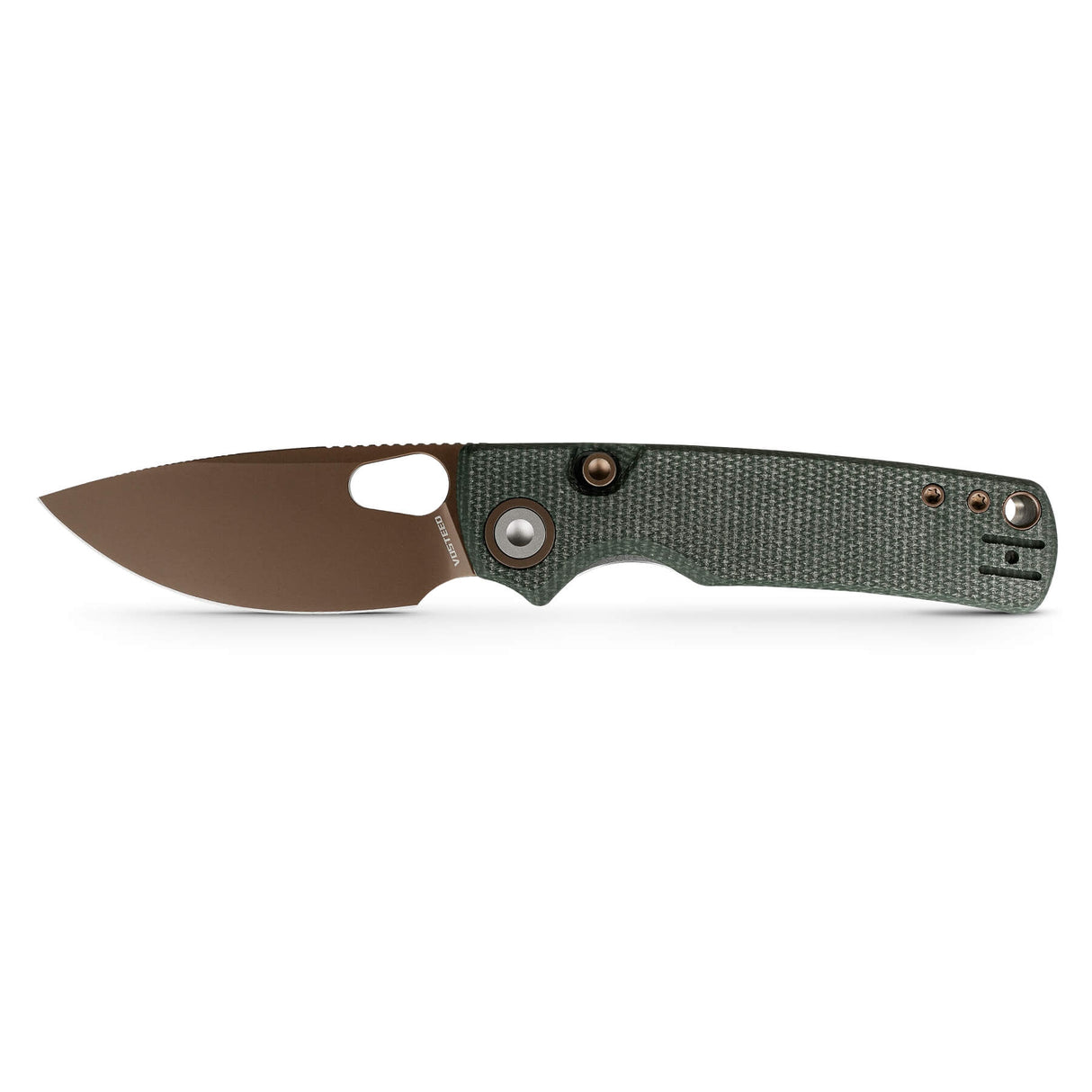 Porcupine | Green Micarta + Copper Dune 14C28N - A2609