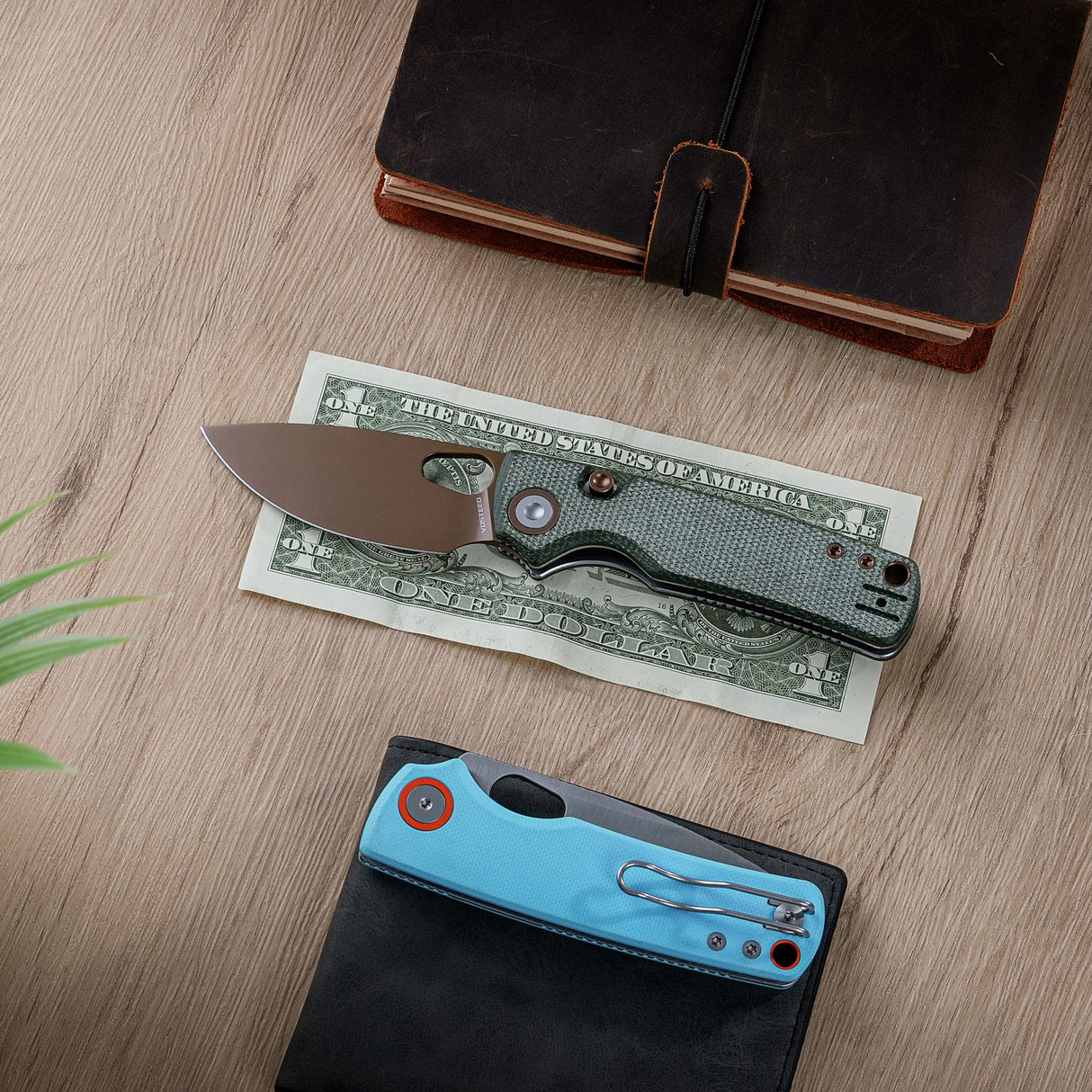 Porcupine | Green Micarta + Copper Dune 14C28N - A2609