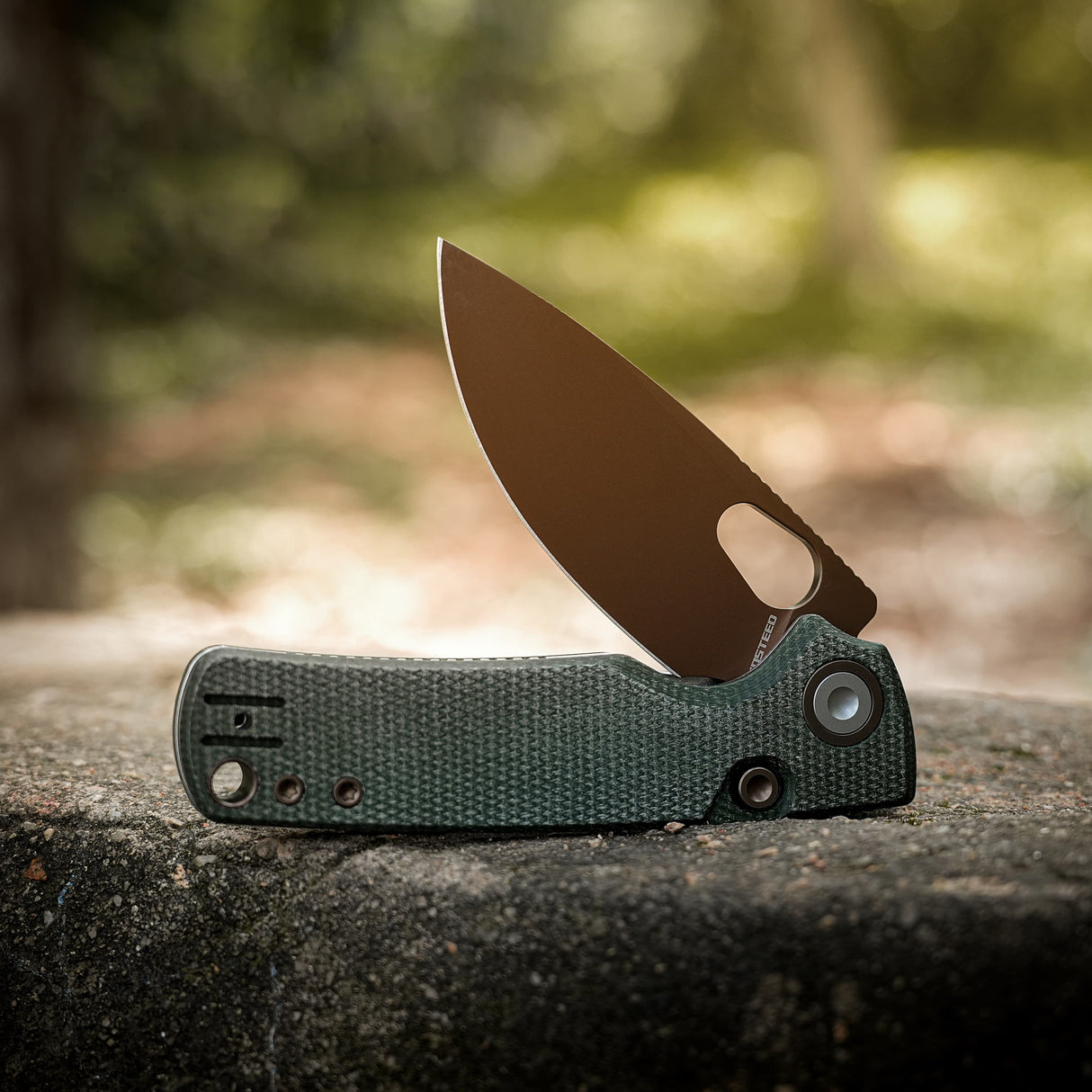 Porcupine | Green Micarta + Copper Dune 14C28N - A2609