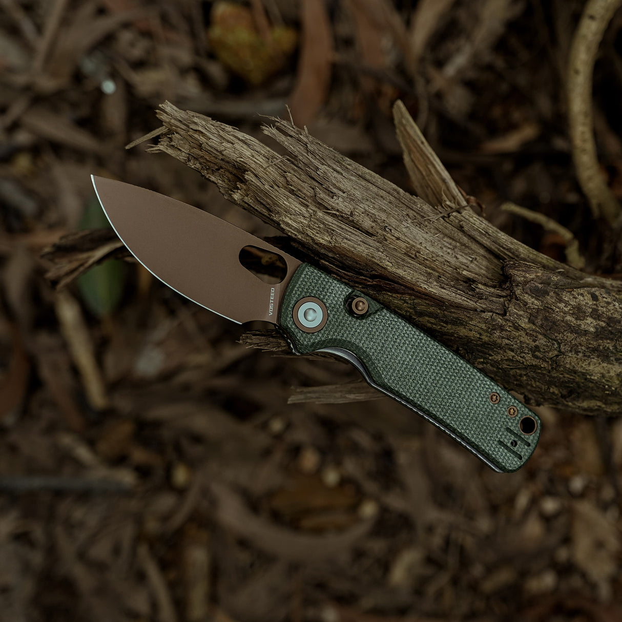 Porcupine | Green Micarta + Copper Dune 14C28N - A2609