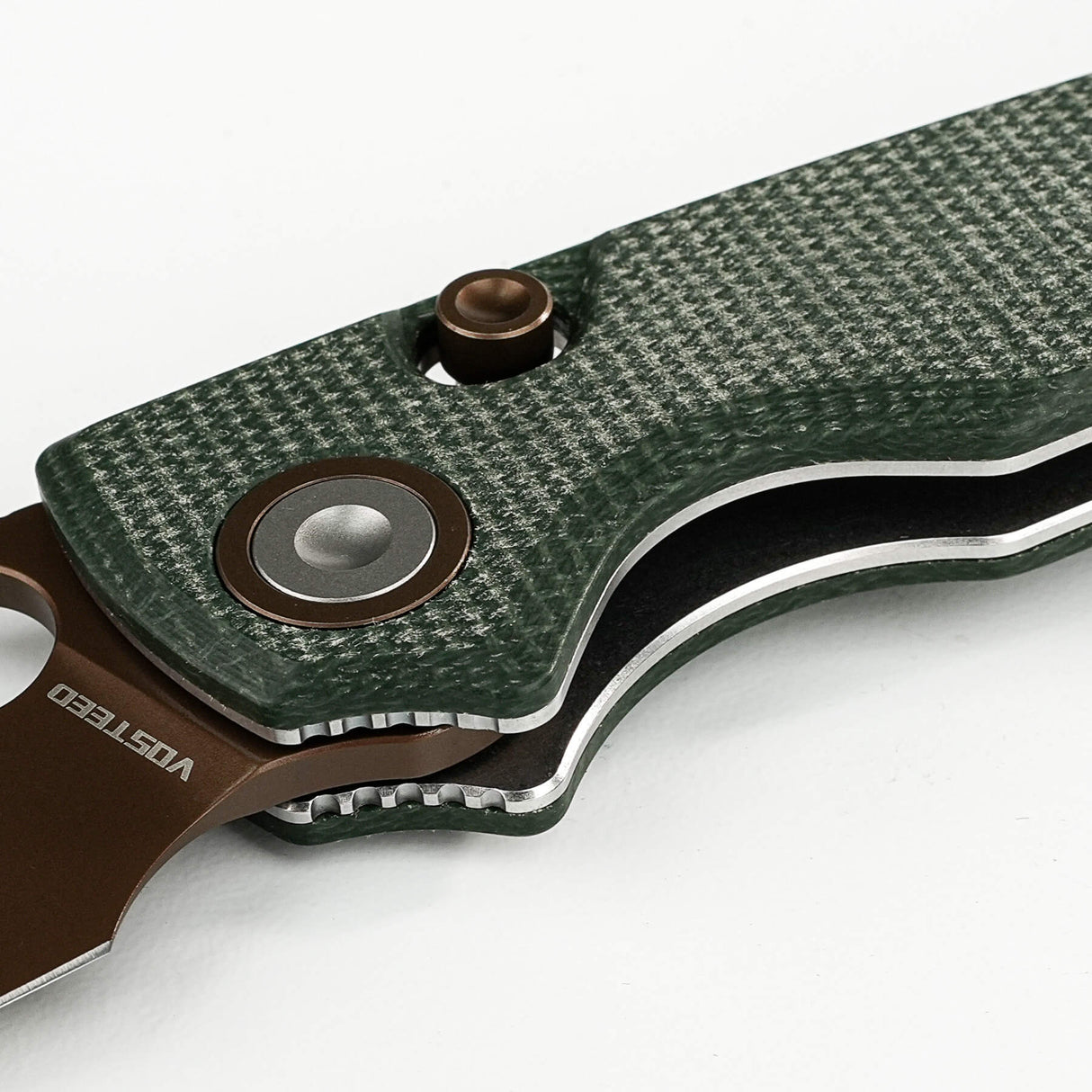 Porcupine | Green Micarta + Copper Dune 14C28N - A2609