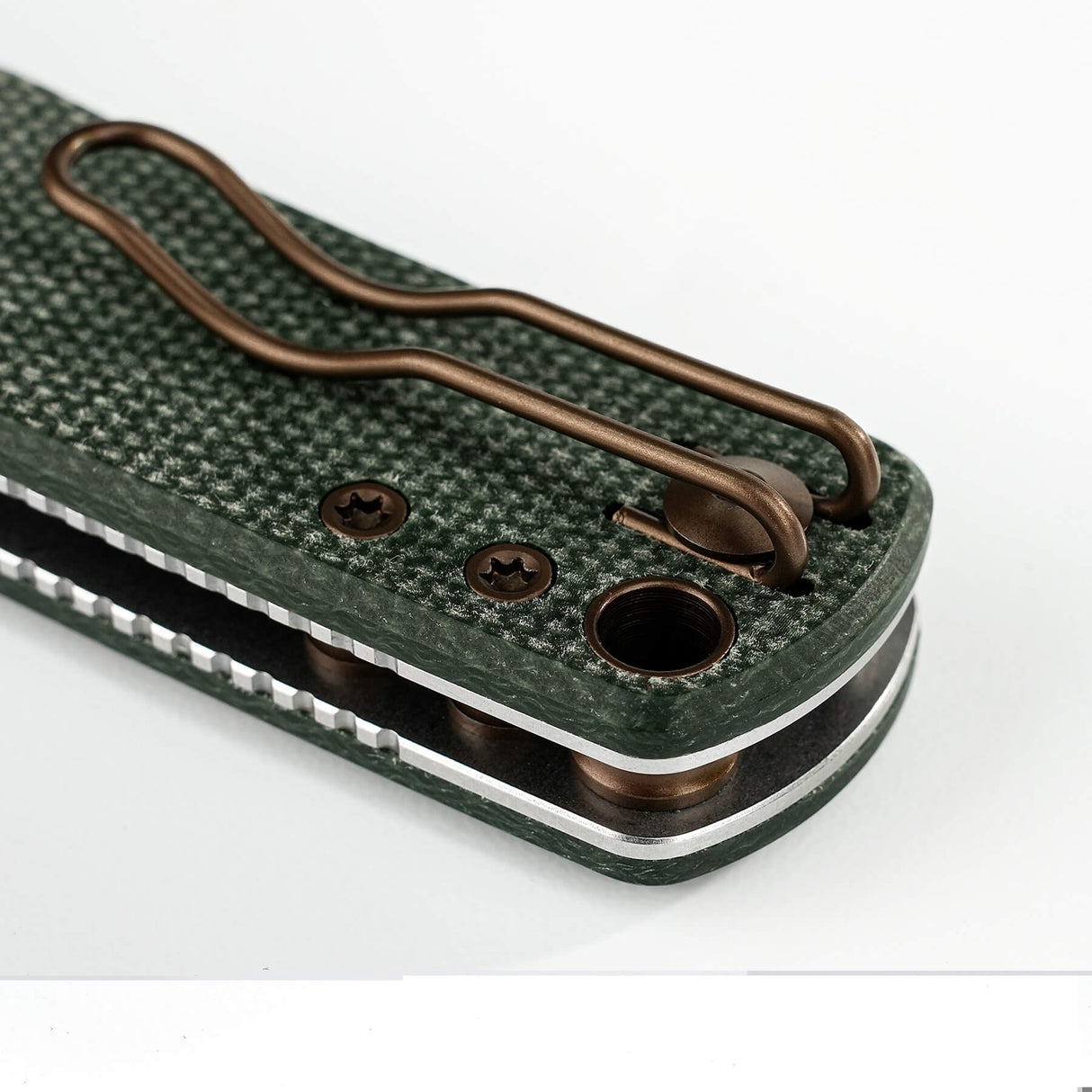 Porcupine | Green Micarta + Copper Dune 14C28N - A2609