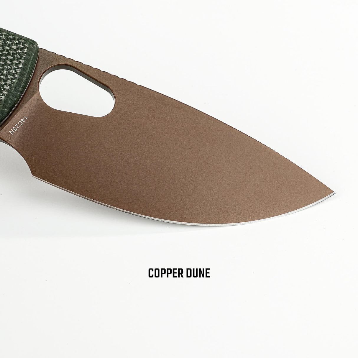 Porcupine | Green Micarta + Copper Dune 14C28N - A2609