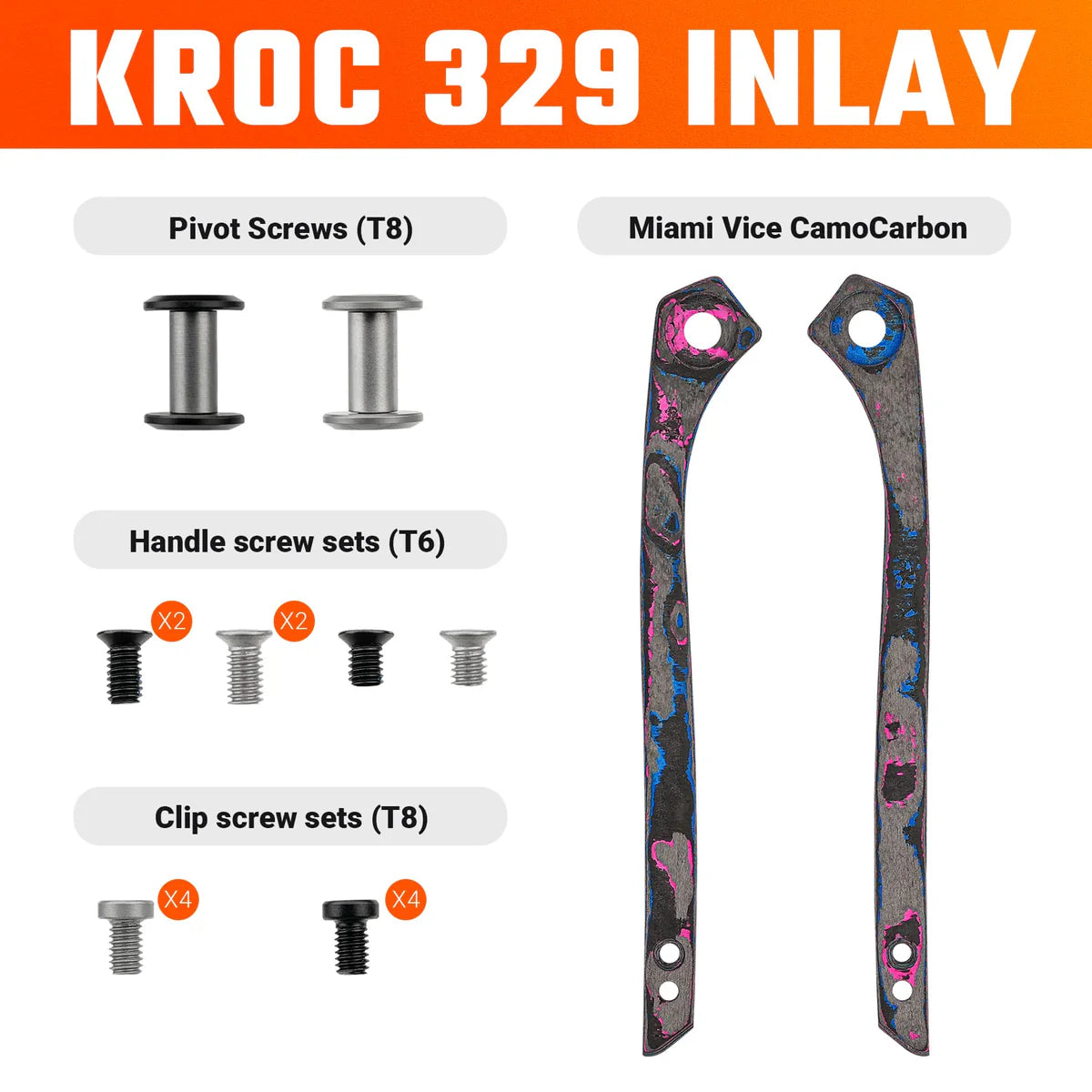 Kroc 329 Inlays | Miami Vice CamoCarbon - W0205
