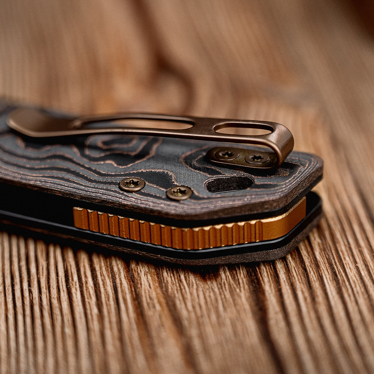 Marten 330 | Copper Carbon Fibre + Blackwash 154CM - A1619