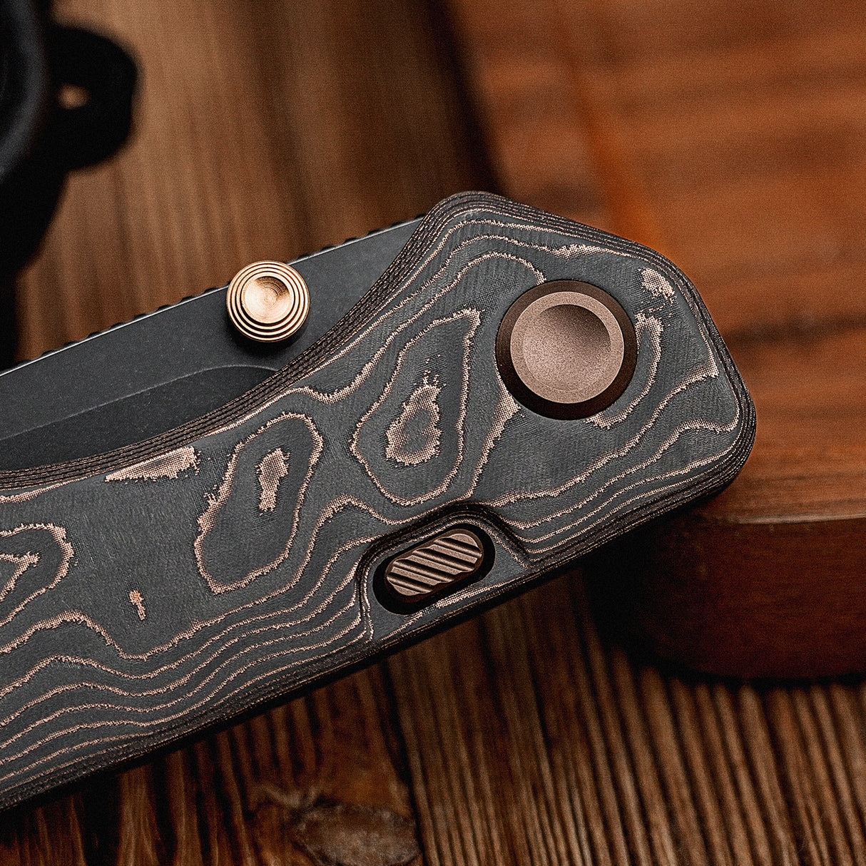 Marten 330 | Copper Carbon Fibre + Blackwash 154CM - A1619