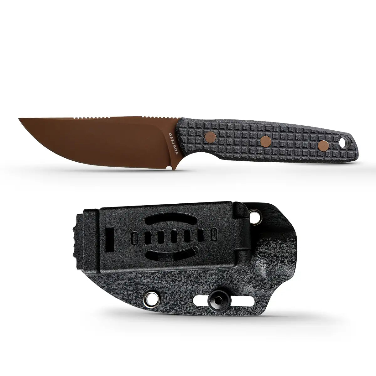 Mink - Fixed Blade | Black G10 + Copper Dune 14C28N - D0106