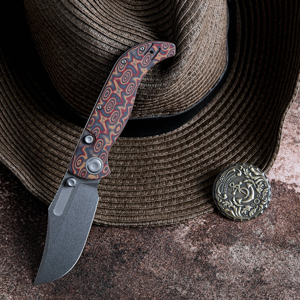 Naga | Copper Raindrop Micarta + S35VN - A3904