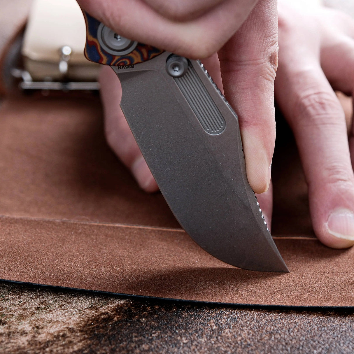 Naga | Copper Raindrop Micarta + S35VN - A3904