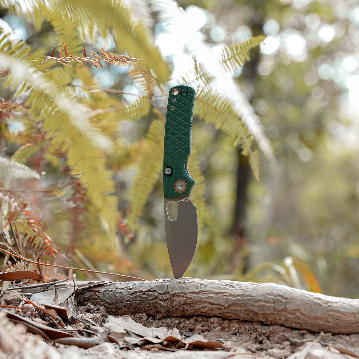 Porcupine | Green Crosshatch G10 + Stonewash 14C28N - A2624