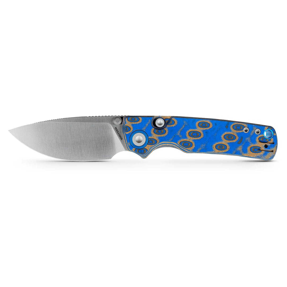 Porcupine Thumb Stud | Blue Ocean Micarta + Satin 14C28N - A2614