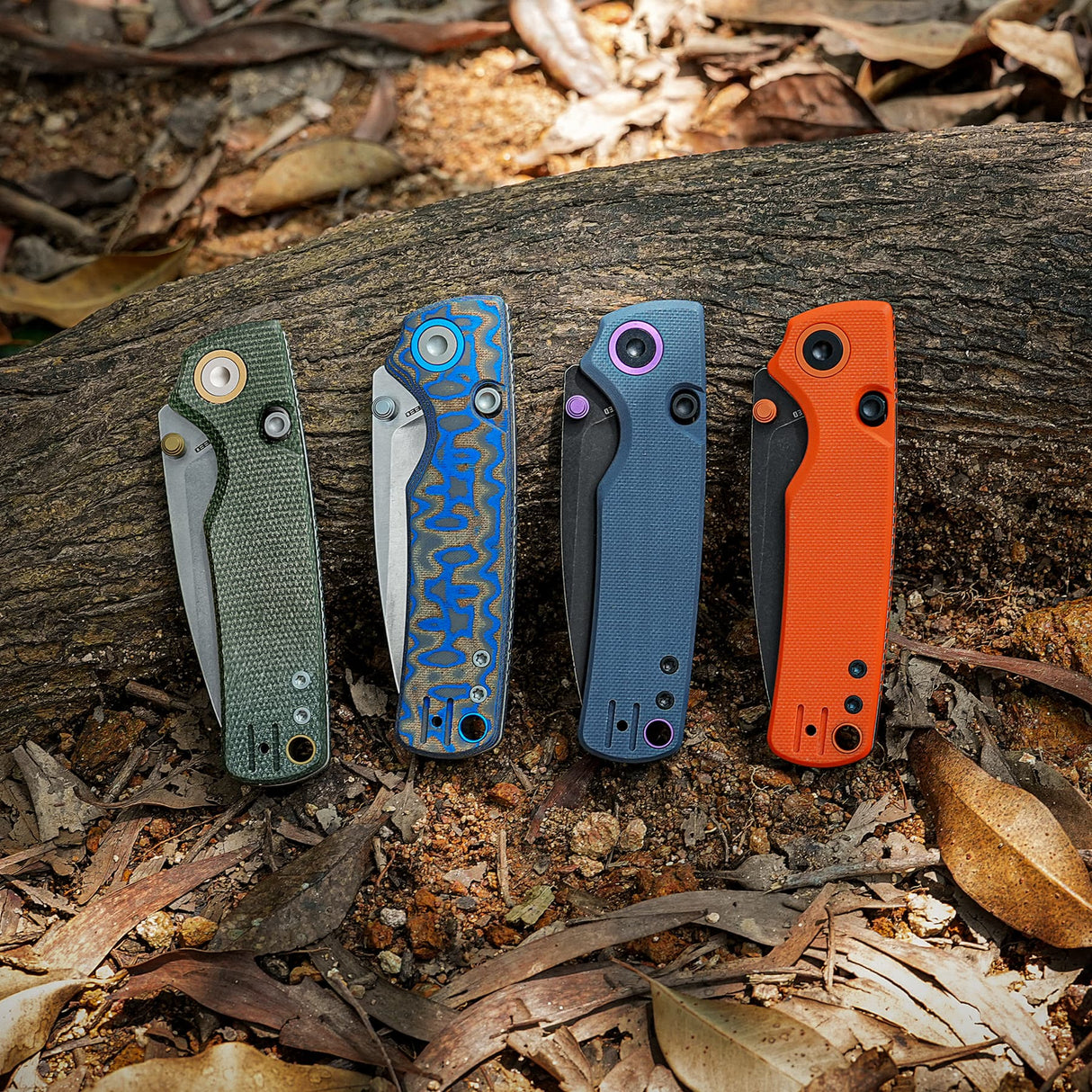 Porcupine Thumb Stud | Blue G10 + Blackwash 14C28N - A2627