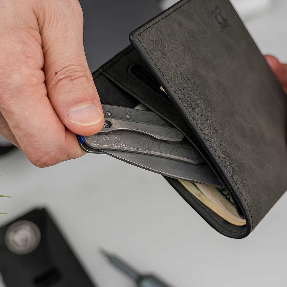 Porcupine TiSlim | Acid Wash Ti + Stonewash S90V - A4805