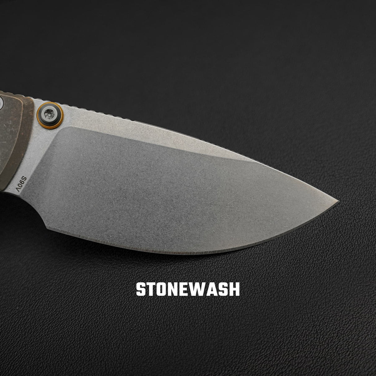 Porcupine TiSlim | Brasswash Ti + Stonewash S90V