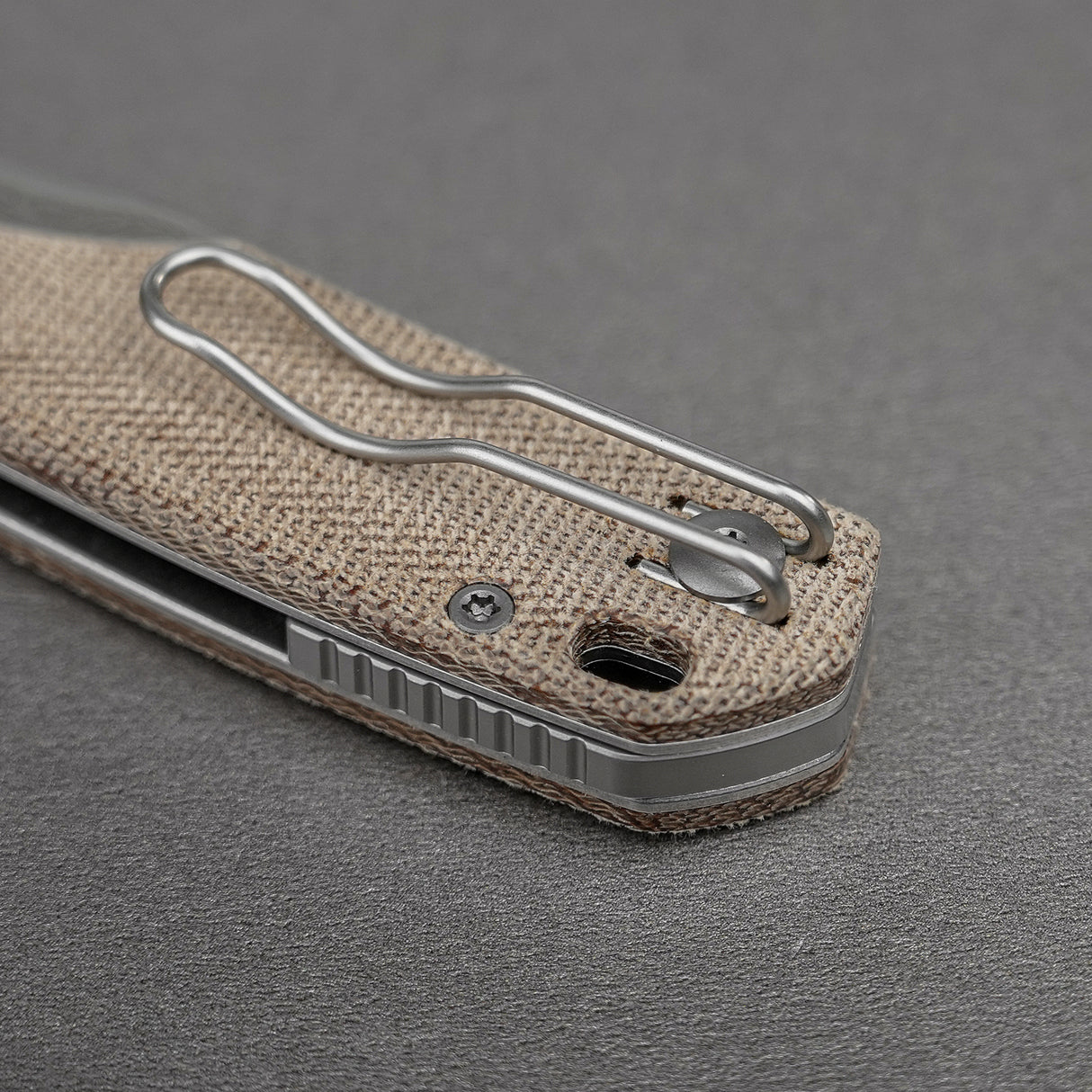 Psyop 299 | Natural Norplex UltreX Micarta™ Engraved Ti Bolster + Stonewash S35VN - A2232